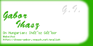 gabor ihasz business card